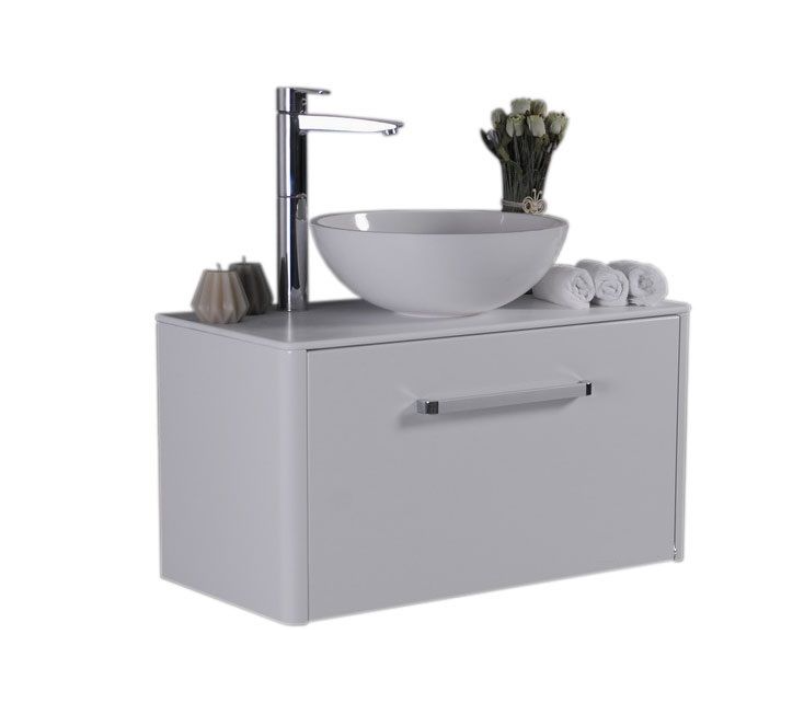 Тумба подвесная Буль-Буль Fiji 792x395x420 с раковиной Mona искусственный камень белый 10808012200