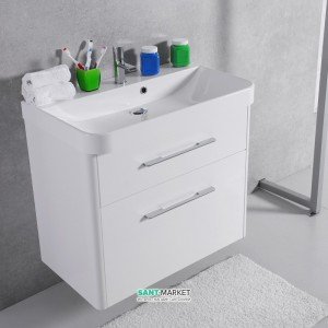 Тумба підвісна Буль-Буль Devon 791x435x705 з раковиною Carla 800штучний камінь білий 12708012200