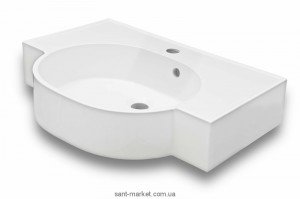 Раковина для ванной на тумбу умывальник-столешница Буль-Буль коллекция Comfort белая 0906101