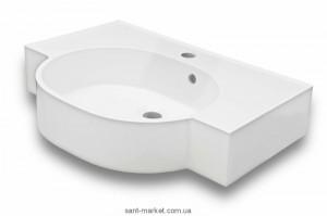 Раковина для ванної на тумбу умивальник-стільниця Буль-Буль колекція Comfort біла 0906101