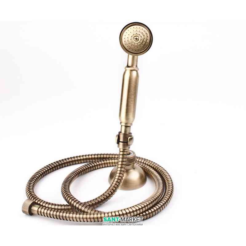 Душевой гарнитур с настенным держателем EMMEVI коллекция Tiffany бронза BR110