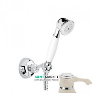 Душевой гарнитур с настенным держателем EMMEVI коллекция Tiffany бежевый GBE110