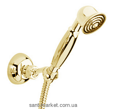 Душевой гарнитур с настенным держателем EMMEVI коллекция Tiffany золото OR110