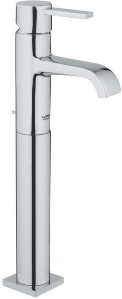 Смеситель для раковины однорычажный с донным клапаном высокий Grohe коллекция Allure хром 32248000