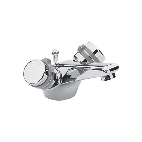 Смеситель для раковины двухвентильный с донным клапаном Grohe коллекция Supra хром 21255000