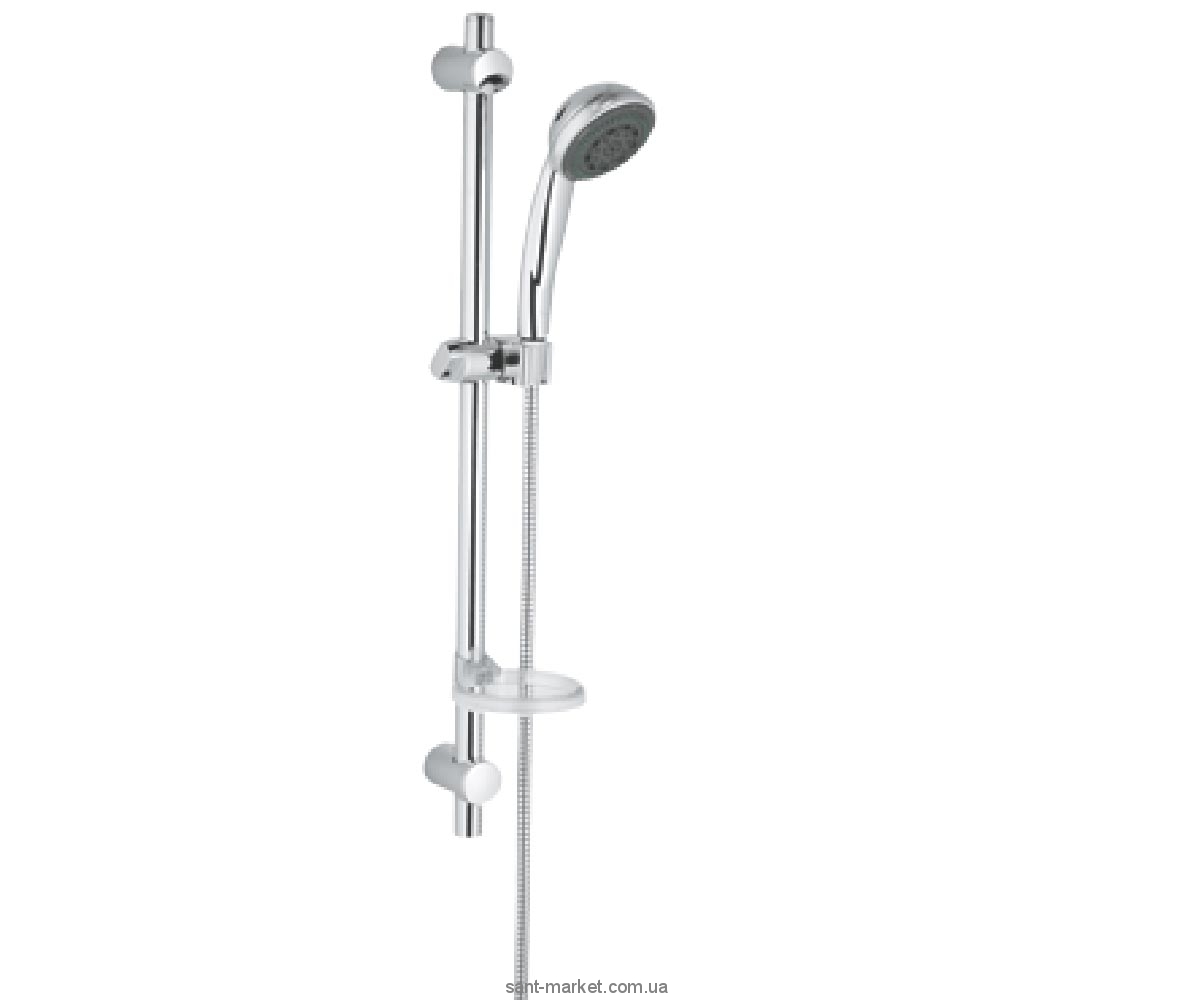 Душевой гарнитур со штангой Grohe коллекция Vitalio Trend с мыльницей хром 27171000