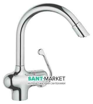 Смеситель для кухни с выдвижной лейкой Grohe Zedra однорычажный 33708000