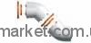 Ariston Коаксиальное колено M/F 45° Ø 60/100 3318004