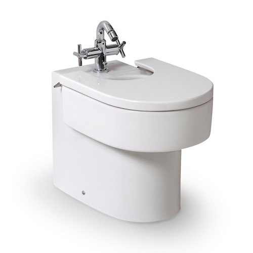 Біде підлогове Roca колекція Happening 56х36х39 з переливом A357564000