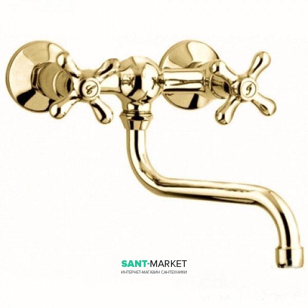 Змішувач для кухні Emmevi Deco Ceramic двухвентильний золото ретростиль OR121005