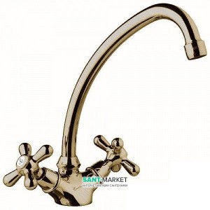 Смеситель для кухни Emmevi Deco Classic двухвентильный ретростиль бронза BR12217
