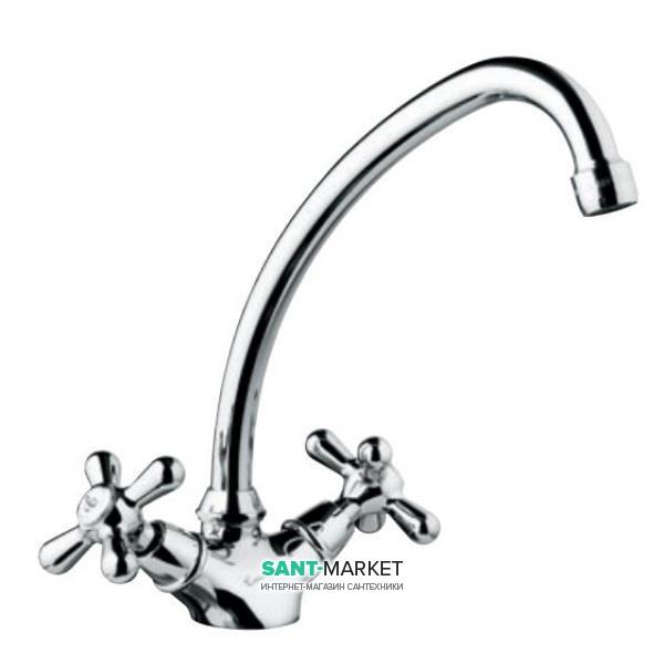 Смеситель для кухни Emmevi Deco Classic двухвентильный ретростиль хром CR12217