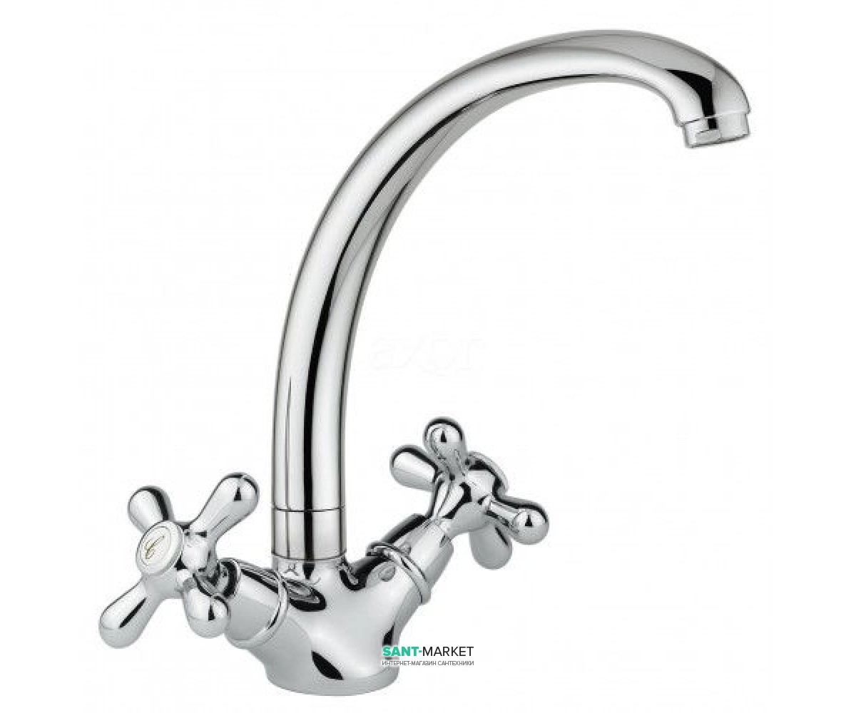 Змішувач для кухні Emmevi Deco Classic двухвентильний хром CR12717