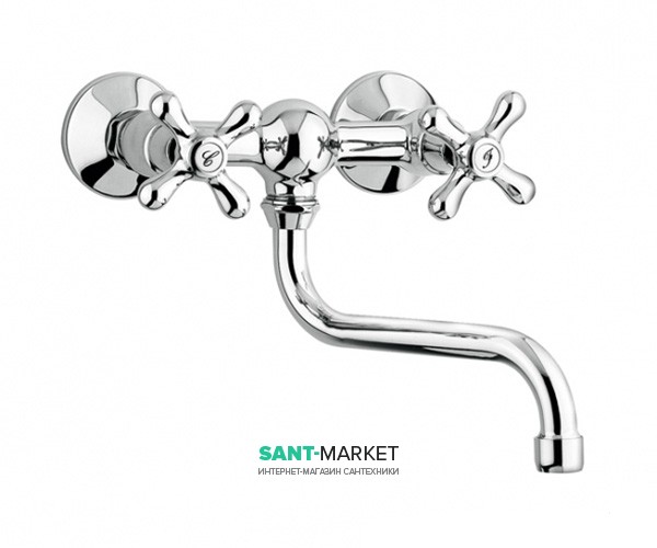 Змішувач для кухні Emmevi Deco Classic двухвентильний ретростиль CR12005