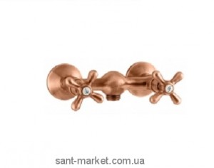 Смеситель для душа настенный двухвентильный EMMEVI коллекция Deco Classic медь RA12002