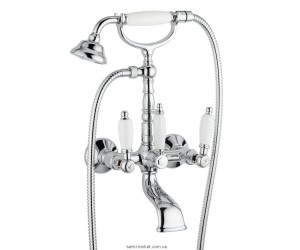 Смеситель двухвентильный для ванны с душем EMMEVI коллекция Deco Ceramic хром CR121611