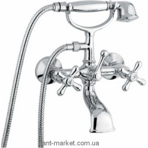 Смеситель двухвентильный для ванны с душем EMMEVI коллекция Deco Classic хром CR12011