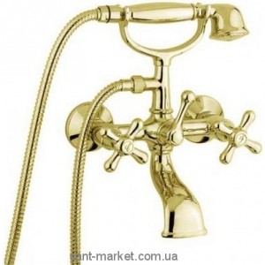 Смеситель двухвентильный для ванны с душем EMMEVI коллекция Deco Classic золото OR12011