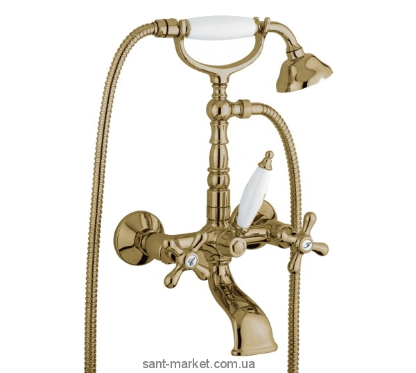 Змішувач двохвентильний для ванни з душем EMMEVI колекція Deco Old бронза BR12611
