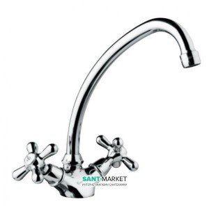 Змішувач для кухні Emmevi Deco Classic двухвентильний ретростиль хром CR12217