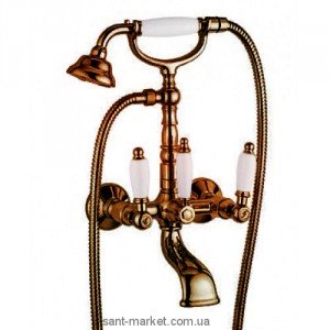 Смеситель двухвентильный для ванны с душем EMMEVI коллекция Deco Ceramic бронза BR121611