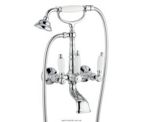 Смеситель двухвентильный для ванны с душем EMMEVI коллекция Deco Ceramic хром CR121611