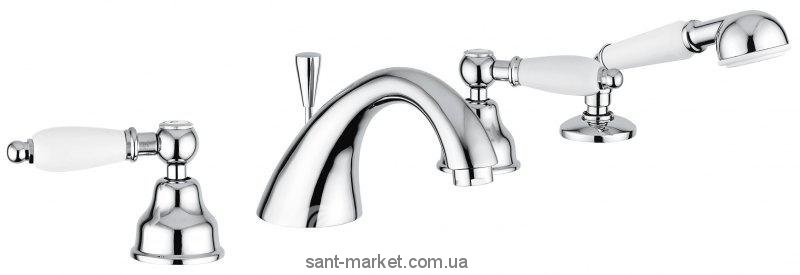 Смеситель двухвентильный на борт ванны с душем EMMEVI коллекция Deco Ceramic хром СR121120
