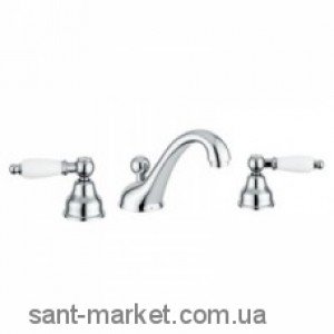 Смеситель для раковины двухрычажный скрытый с донным клапаном EMMEVI Deco Ceramic хром CR121033