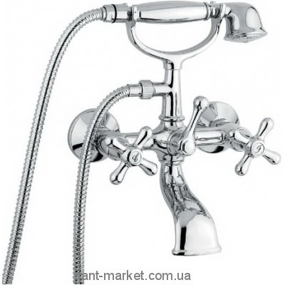 Смеситель двухвентильный для ванны с душем EMMEVI коллекция Deco Classic хром CR12011