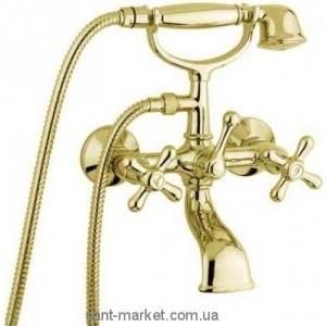 Смеситель двухвентильный для ванны с душем EMMEVI коллекция Deco Classic золото OR12011