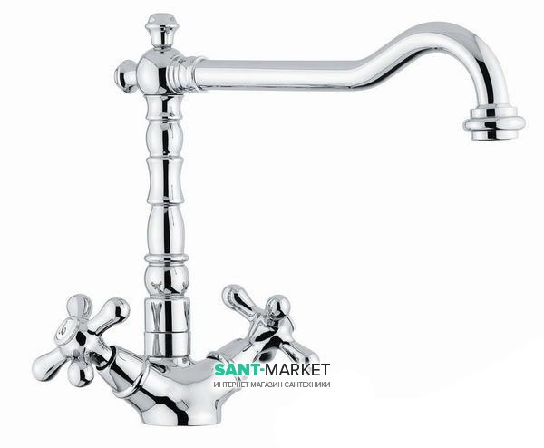 Смеситель для кухни Emmevi Deco Old двухвентильный хром CR12617