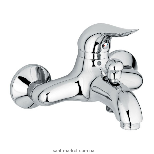 Смеситель однорычажный для ванны с коротким изливом EMMEVI коллекция Duka хром CR44001