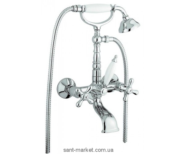 Смеситель двухвентильный для ванны с душем EMMEVI коллекция Deco Old хром CR12611