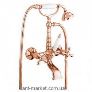 Смеситель двухвентильный для ванны с душем EMMEVI коллекция Deco Old медь RA12611