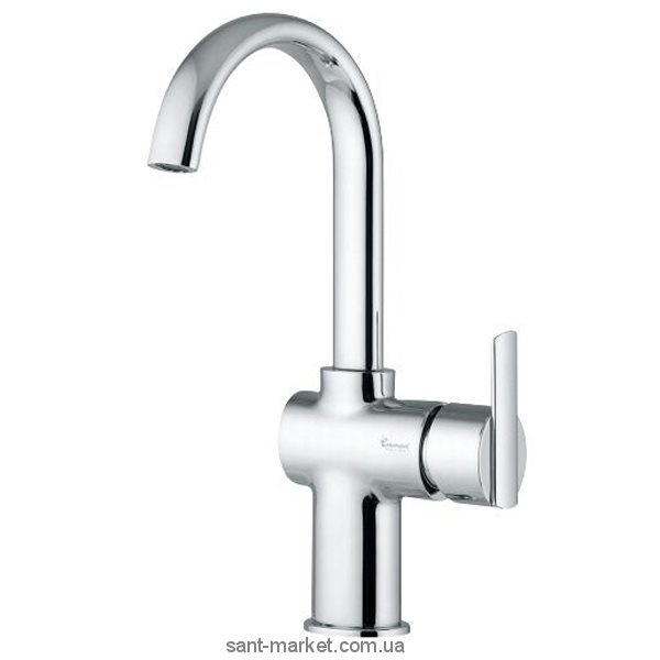 Змішувач для раковини одноважеля з донним клапаном високий EMMEVI Elly хром CR41073 BIG