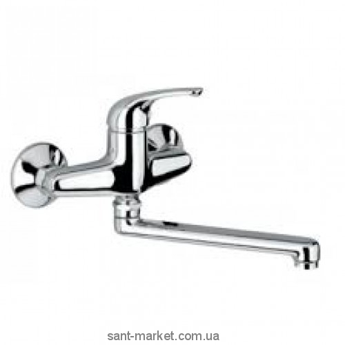 Смеситель для раковины однорычажный настенный EMMEVI коллекция Giglio сатин SC8005G 220мм