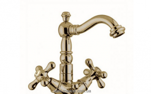 Змішувач для раковини двухвентильний з донним клапаном EMMEVI колекція Deco Old бронза BR12615