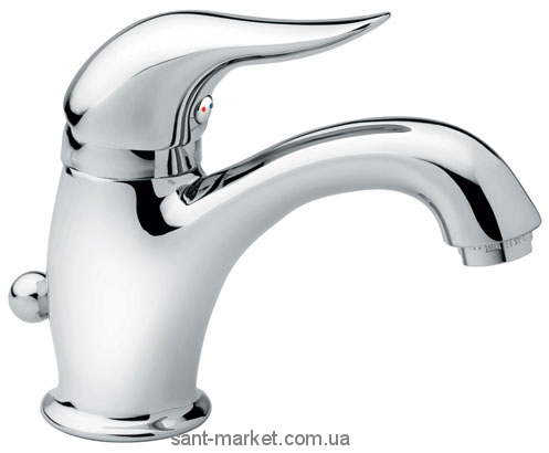 Змішувач для раковини одноважеля з донним клапаном EMMEVI колекція Duka хром CR44003