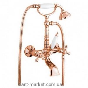 Смеситель двухвентильный для ванны с душем EMMEVI коллекция Deco Old медь RA12611