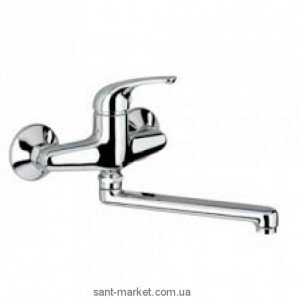 Смеситель для раковины однорычажный настенный EMMEVI коллекция Giglio сатин SC8005G 220мм