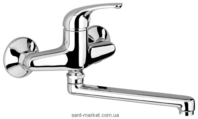 Смеситель для раковины однорычажный настенный EMMEVI коллекция Giglio сатин SC8005G 350мм