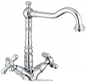 Змішувач для раковини двухвентильний з донним клапаном високий EMMEVI Deco Old хром CR12613