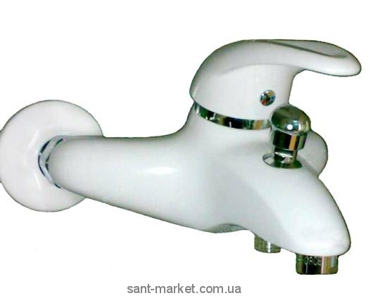 Змішувач одинважільний для ванни з коротким виливом EMMEVI колекція Luxor білий / золото BO7001RB