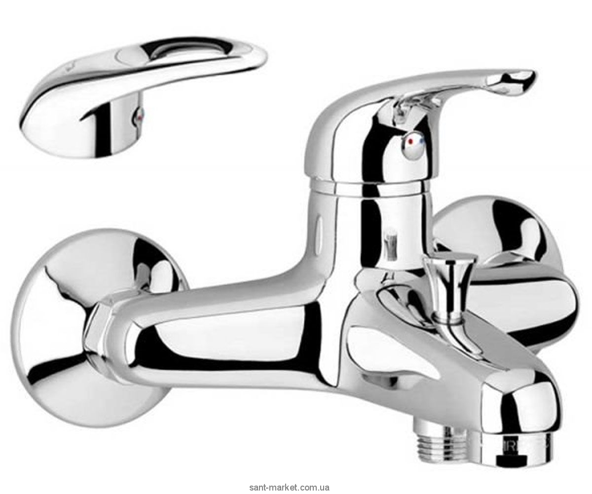 Смеситель однорычажный для ванны с коротким изливом EMMEVI коллекция Jolly хром CR10001GB
