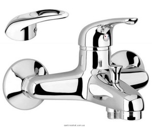 Змішувач одинважільний для ванни з коротким виливом EMMEVI колекція Jolly хром CR10001GB