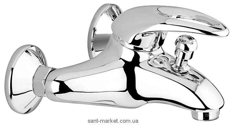 Смеситель однорычажный для ванны с коротким изливом EMMEVI коллекция Luxor сатин/хром SC7001RB
