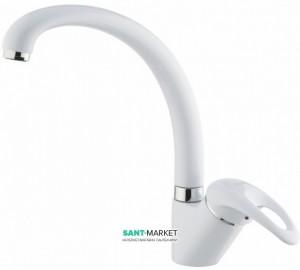Cмеситель для кухни EMMEVI Luxor однорычажный белый ВІО 7087 R