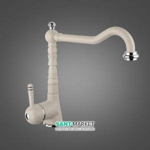 Смеситель для кухни Emmevi Laguna однорычажный ретростиль бежевый-хром P 50 40517A