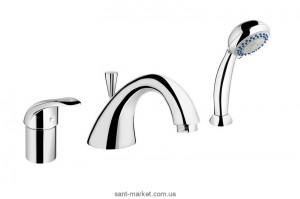 Смеситель однорычажный на борт ванны с душем EMMEVI коллекция Luxor хром CR70120R