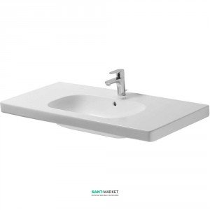 Раковина для ванной на тумбу умывальник-столешница Duravit коллекция D-Code 105х48х18 белая 03421000002